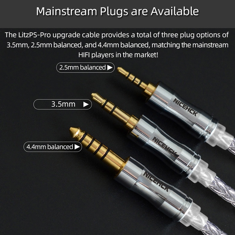Dây Cáp Tai Nghe LitzPS-Pro 8 Core 4N Litz 3.5mm / 2.5mm / 4.4mm MMCX / NX7 / QDC / 0.78 2Pin Cho CIEM MK3
