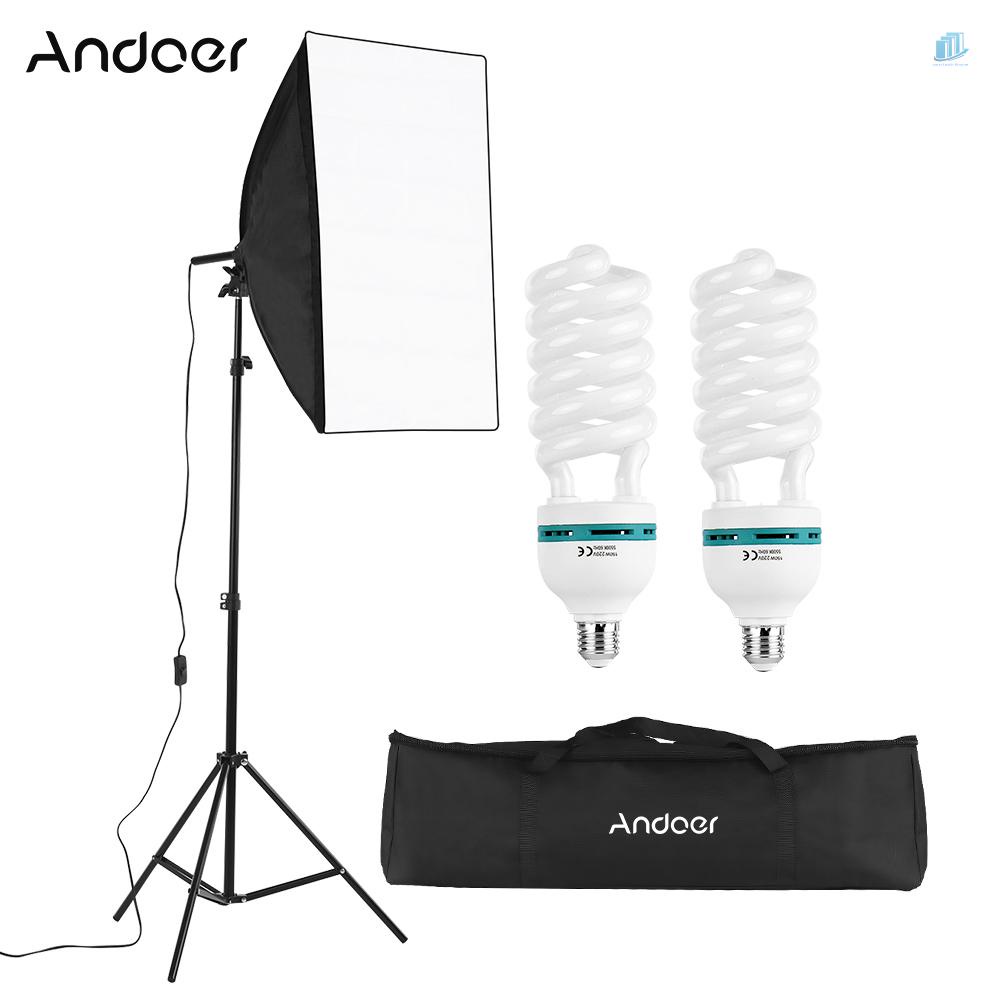 ANDOER Set 1 / 150W 5500K Đèn Chụp Ảnh Chuyên Nghiệp 50 * 70cm * 1 / 150W 5500K * 2 / 2M * 1 / Túi Đựng