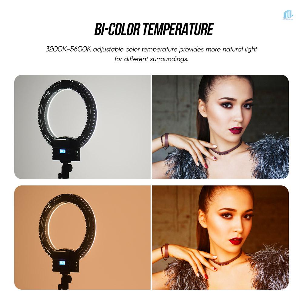 Vòng Đèn LED 12 Inch 30W Màn Hình LCD 3200K-5600K Điều Chỉnh Được Nhiệt Độ Kèm Giá Đỡ 1.8M Cho Studio Chụp Ảnh