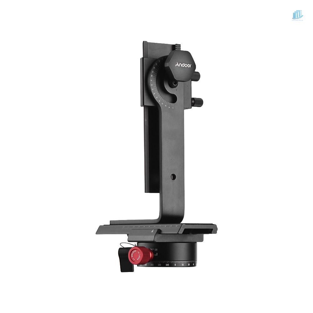Đầu Đồng Hồ Thông Minh Andoer Andoer 720 Độ Bao Gồm 360 Độ° Bộ Thanh Trượt Chỉ Số Toàn Cảnh + Thanh Trượt 2 Chiều + Giá Đỡ Chữ L Cho Máy Ảnh DSLR ILDC Phụ Kiện Tải Trọng 3kg 3kg Chất Lượng Cao