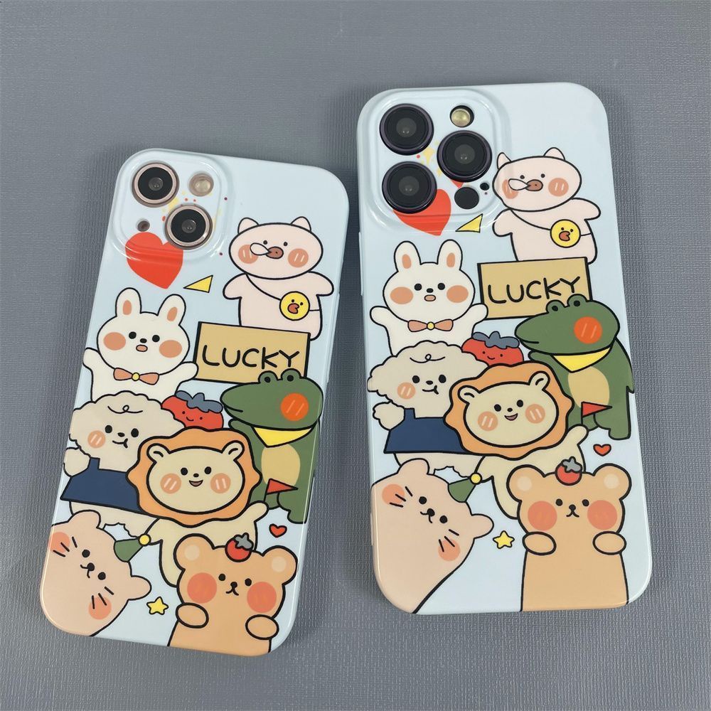 Ốp Điện Thoại Cứng Họa Tiết Hoạt Hình Dâu Tây Dễ Thương Cho Iphone11 xsmax 12 / 14pxr / Film TWZD 11