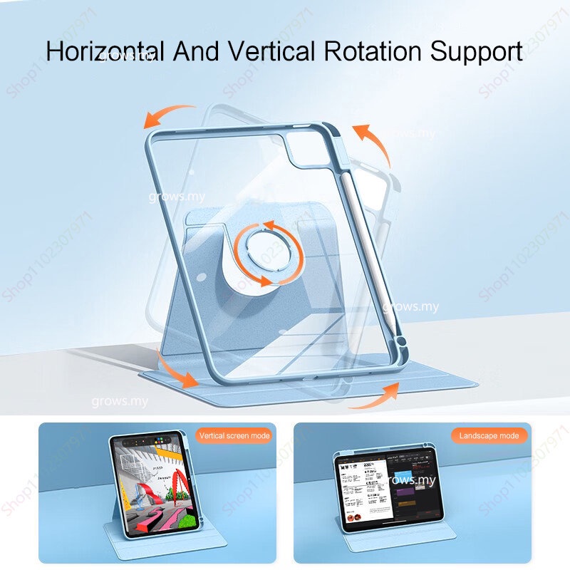 Bao Da Máy Tính Bảng Xoay 360 Độ Thông Minh Cho Xiaomi Pad 6 Mi Pad 6 Pro Case 11 inch 2023 Xiaomi Pad5 Pro Redmi Pad 10.61 ''