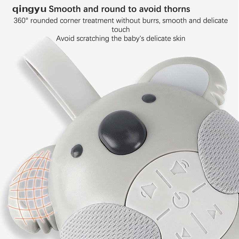 Qingyu Máy Tạo Tiếng Ồn Trắng Hoạt Hình Koala Phát Ra Âm Thanh Im Lặng Ngủ Và Thư Giãn Cho Bé Sơ Sinh PLI