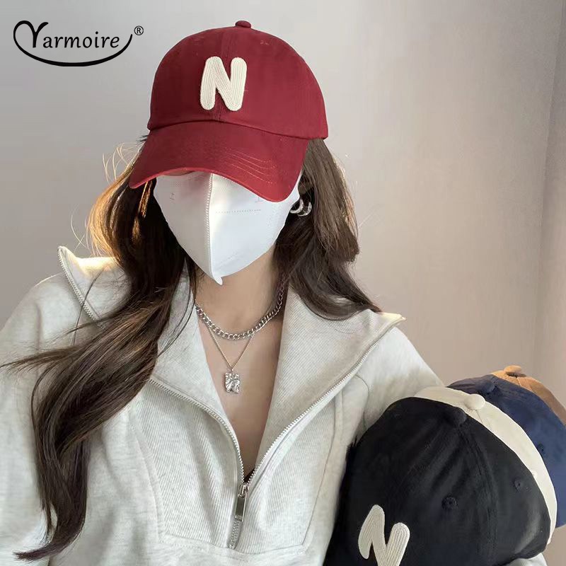 Nón Lưỡi Trai Cotton Thời Trang Hip Hop Màu Trơn Có Thể Điều Chỉnh Kích Cỡ y2k