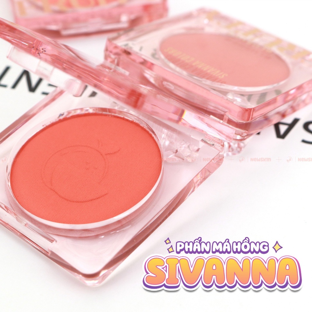 Phấn má hồng Sivanna Fruity Blusher mịn lì, lên màu chuẩn cho đôi má tự nhiên thu hút HF191 4g