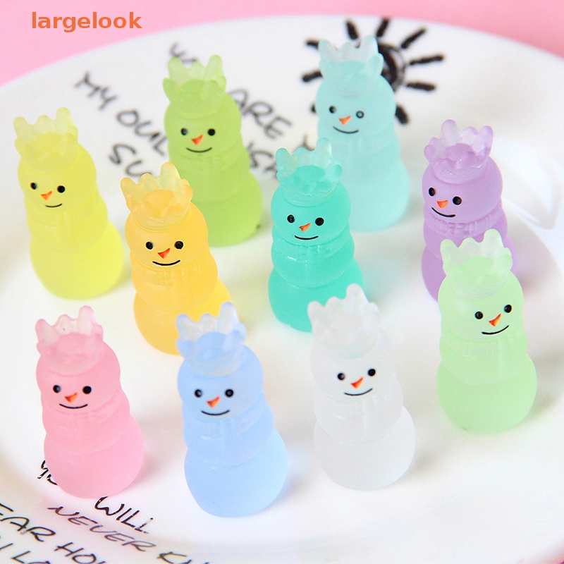 Bộ 5 Kẹp Tóc Nhựa Hình Người Tuyết Dạ Quang Độc Đáo