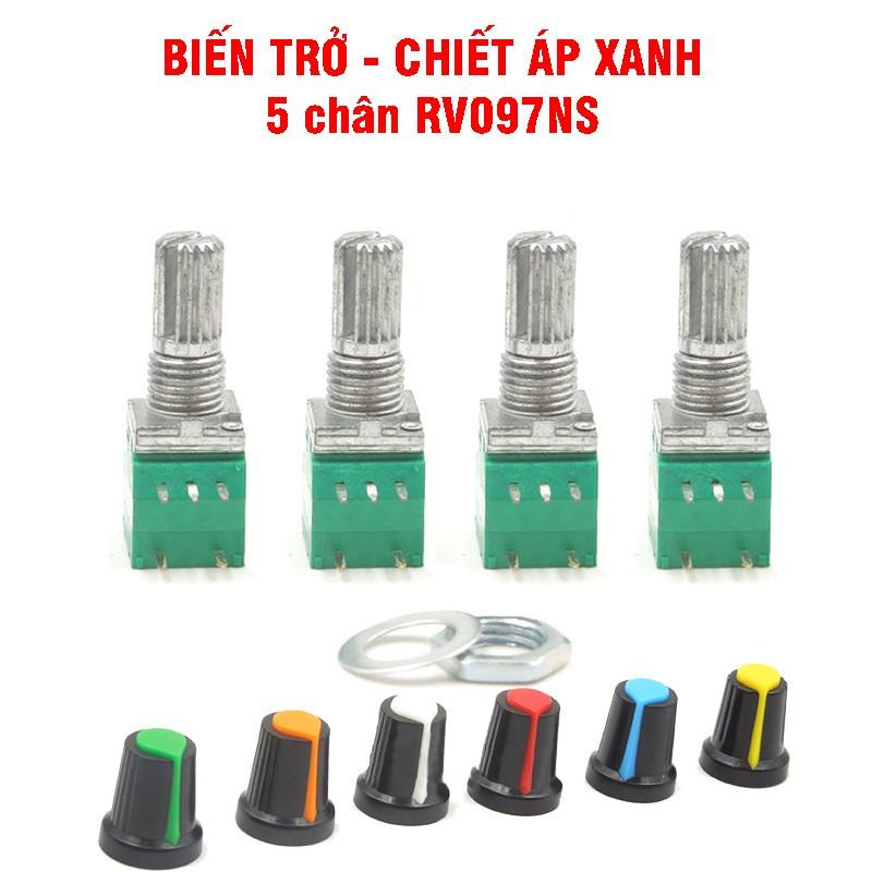 Chiết áp điều khiển volume / Biến trở có công tắc RV097NS đơn 5 chân