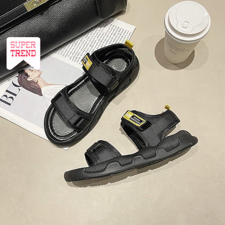 Giày Sandal Đế Xuồng 3CM Hở Ngón Quai Dán Thời Trang Mùa Hè Thoải Mái Dễ Phối Đồ