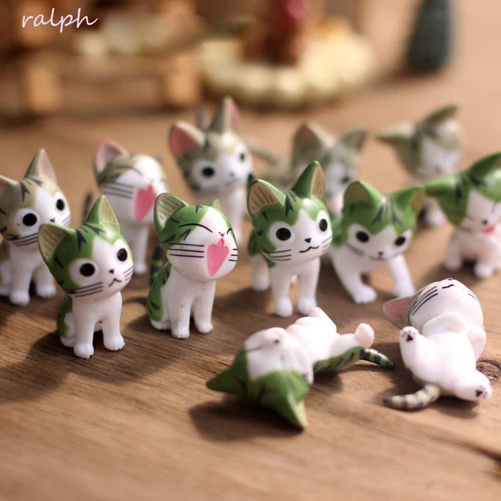Set 6 Mô Hình Chú Mèo Phô Mai Dễ Thương Dùng Để Trang Trí Nhà Cửa / Tiểu Cảnh