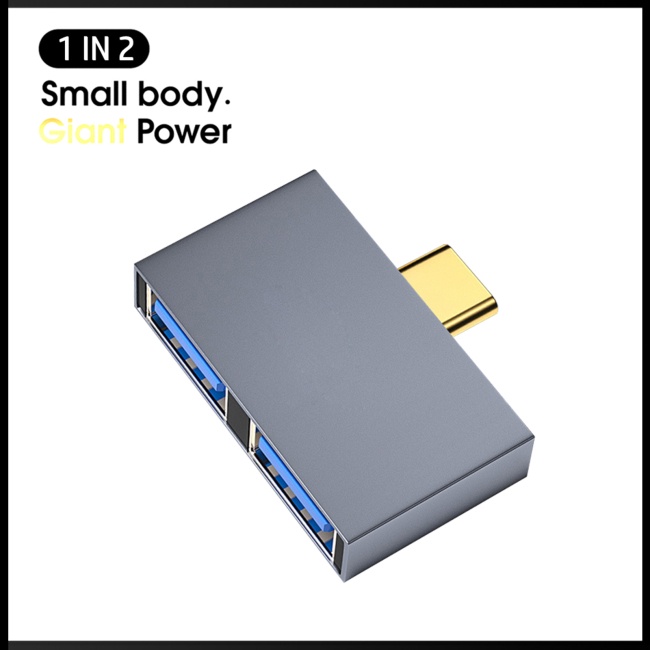 Hub Chuyển Đổi Usb3.0 5gbps Type C Sang Usb 3.0 2 Trong 1 Tốc Độ Cao