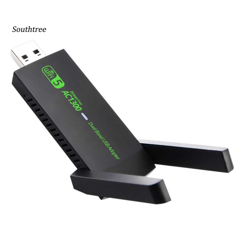 Thẻ Mạng Không Dây 1300Mbps Hai Băng Tần Cổng USB Cho Máy Tính Laptop