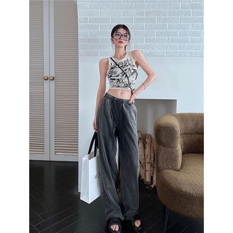 Áo Thể Thao Không Tay Thời Trang Mùa Hè Phong Cách Retro Dành Cho Nữ