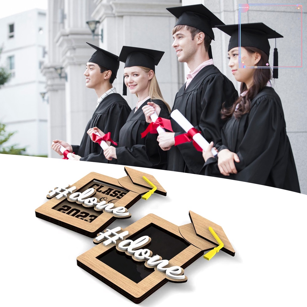 Kẹp Giữ Thẻ Bằng Gỗ Họa Tiết Chữ Sáng Tạo Dùng Làm Quà Tặng Tốt Nghiệp / Trường Học