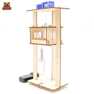 predolo 1 Đồ Chơi Thang Máy Bằng Gỗ DIY Sáng Tạo Cho Thanh Thiếu Niên Thí Nghiệm Khoa Học