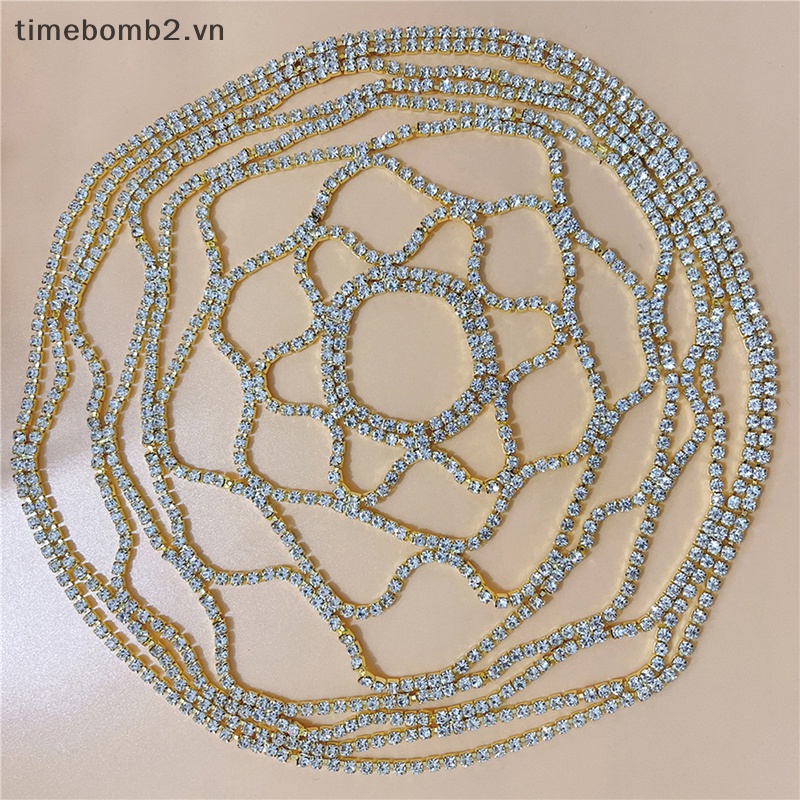 1 Mũ Lưới Trùm Đầu Đính Đá Pha Lê Thời Trang