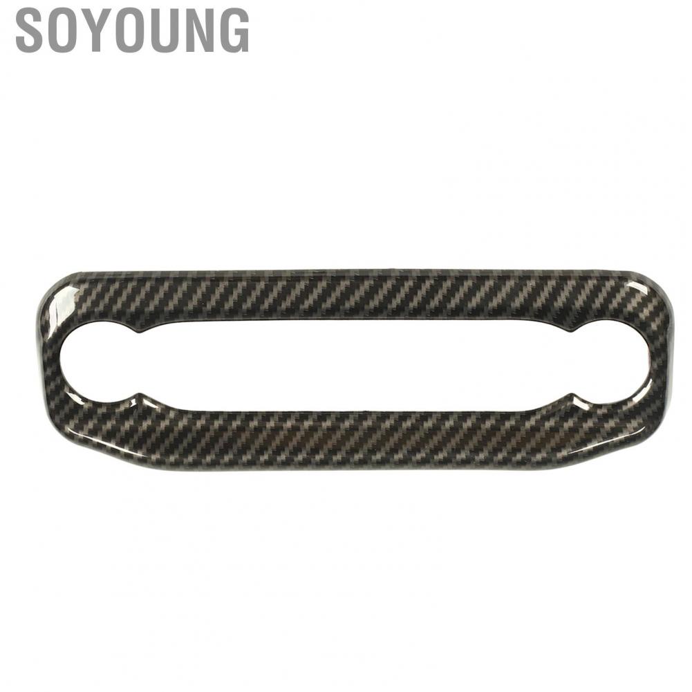 Soyoung Center Console Interior Trim  Sturdy Carbon Fiber Style Exquisite Appearance Luxurious Design Button Frame Panel Cover for Car