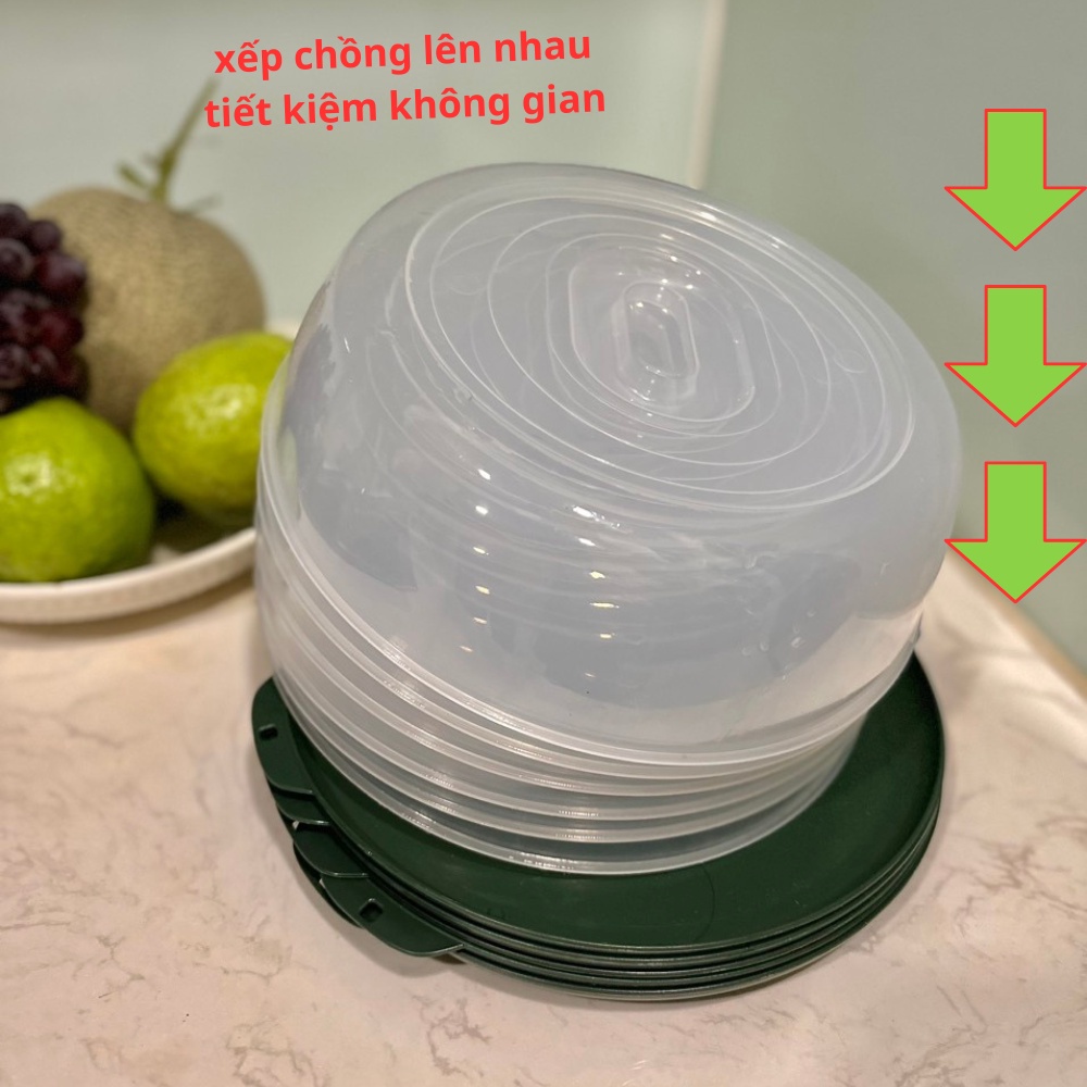 Lồng bàn gấp gọn nhựa takashi  xếp 5 tầng