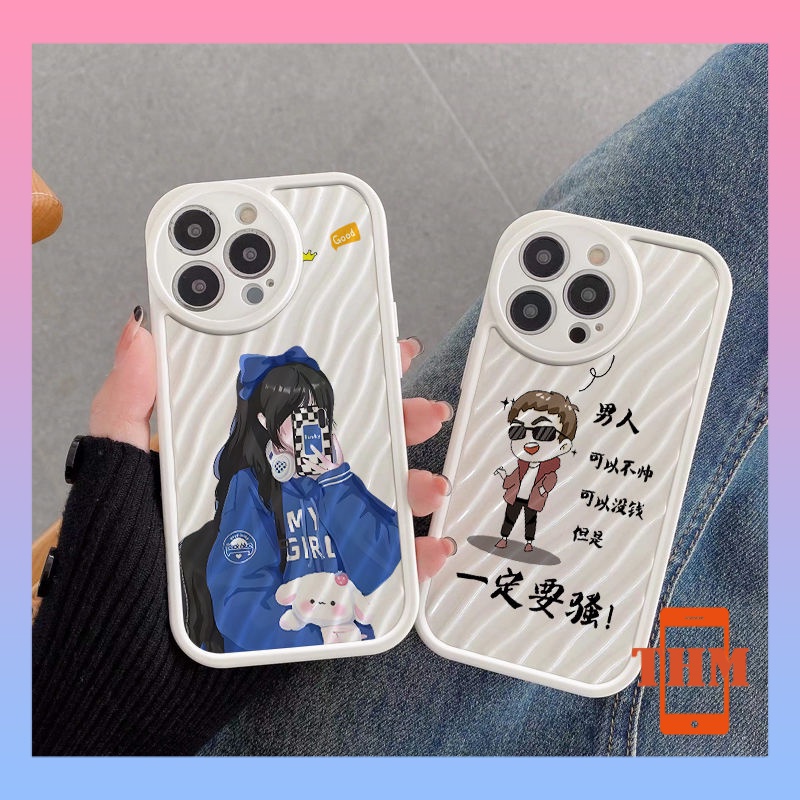 Ốp lưng iphone Cô gái làm hết sức mình, làn sóng nước, vỏ mềm silica gel chống rơi trắng Cho Iphone 6 / 6S / 6splus / se / 7 / 7plus / 8 / 8plus / X / xs / xsmax / 11 / 12 / 13 / 14 / Plus / Pro / Pro Max-301