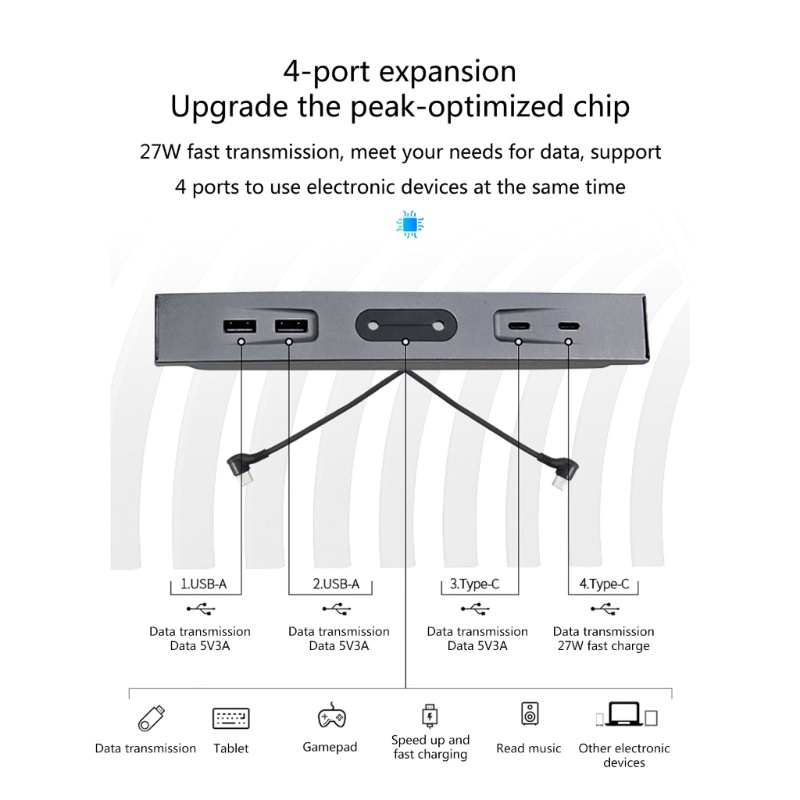 Docking Station Y3 4 Trong 1 Cổng USB Cho Đèn LED 2022 ​Trạm Trạm Thám Hiểm ​Cảm Biến Thông Minh Cho Máy Chơi Game Cầm Tay