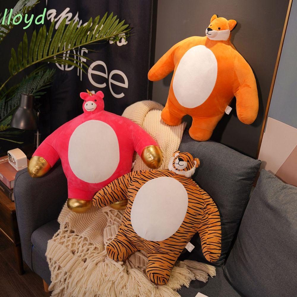 Thú Nhồi Bông Hình Gấu / Sư Tử / Hổ Đầu Nhỏ Dễ Thương Chất Lượng Cao Trang Trí Tiệc Cưới