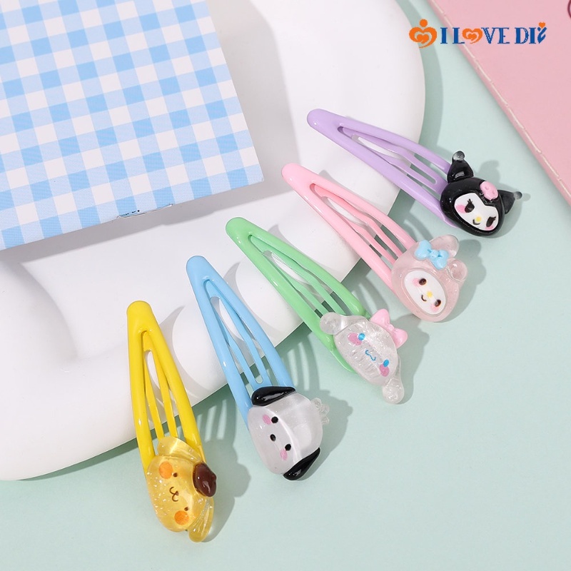 Kẹp Tóc BB Trong Suốt Hình Thỏ / Ngôi Sao / Giọt Nước Nhiều Màu Dễ Thương