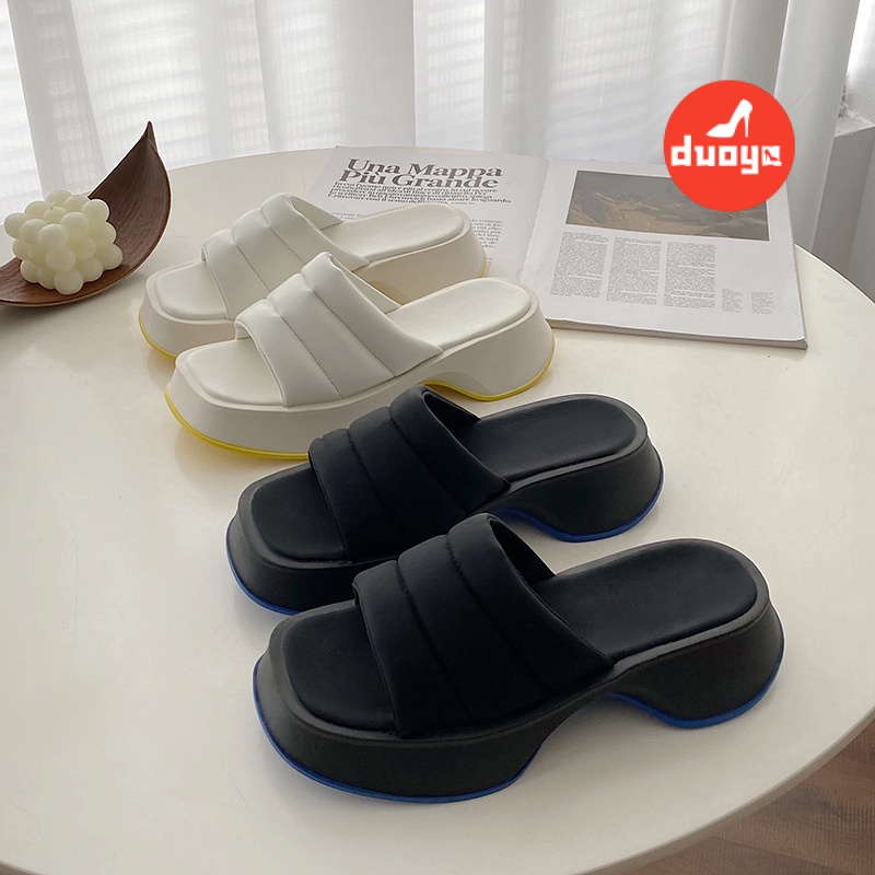Duoya Dép Sandal Đế Dày Thời Trang Mùa Hè Dễ Phối Đồ Dành Cho Nữ Dép Đế Dày Thời Trang Dành Cho Nữ