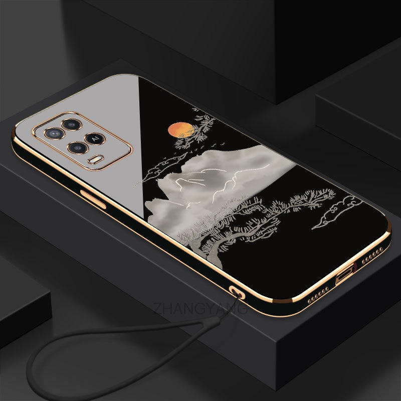 Ốp Điện Thoại silicone TPU Mềm Mạ Điện Cho Oppo a54 a54