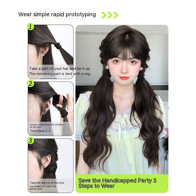 Tóc Giả Thắt Bím Đuôi Ngựa Dài Nhẹ Nhàng Tự Nhiên Dễ Thương Dành Cho Nữ