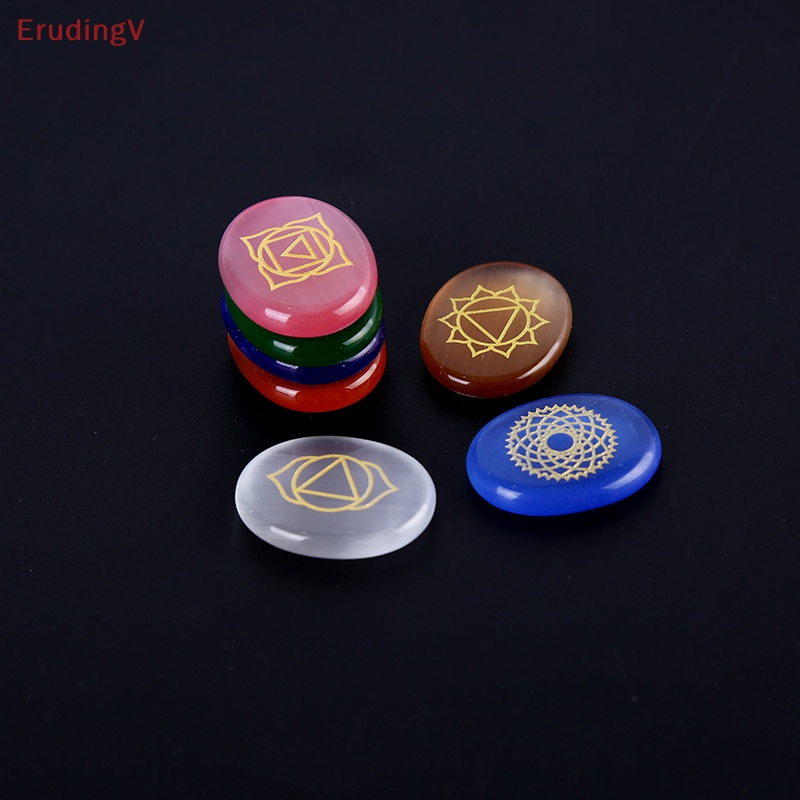 [ErudingV] Bộ 7 Viên Đá Chakra Pha Lê Chạm Khắc Chữa Bệnh