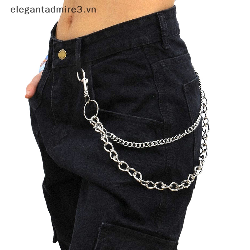 Dây Xích Đeo Thắt Lưng Quần Jean Hai Lớp Phong Cách Punk Hip Hop