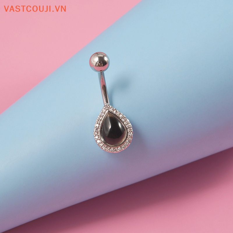 Khuyên Rốn Đính Đá Hình Giọt Nước Thay Đổi Màu Sắc Quyến Rũ Thời Trang Cho Nữ VASTJI 2023