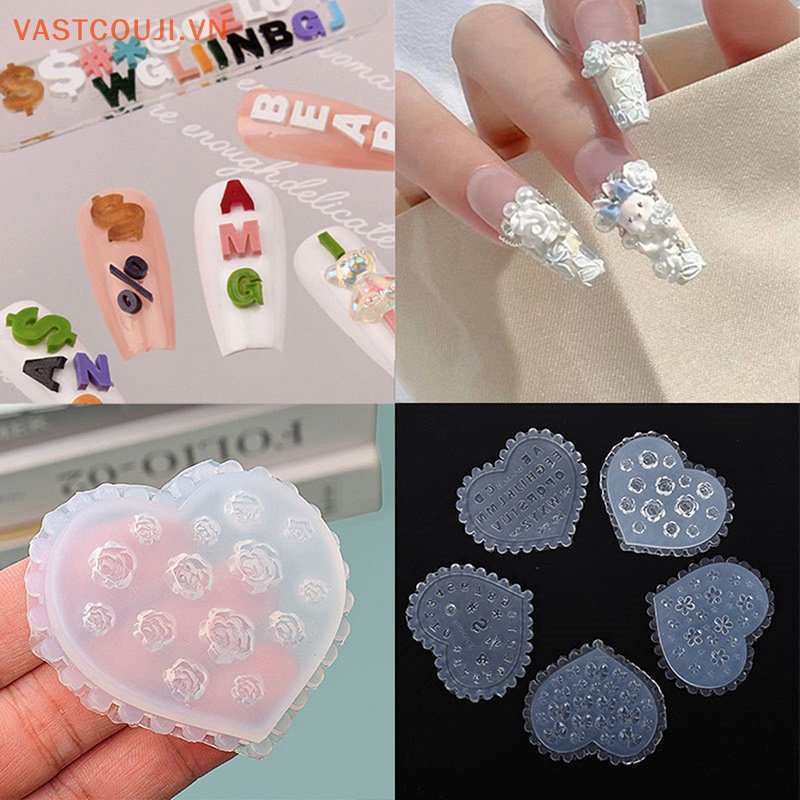 Khuôn Silicon Tạo Hình Trang Trí Móng Tay 3D DIY