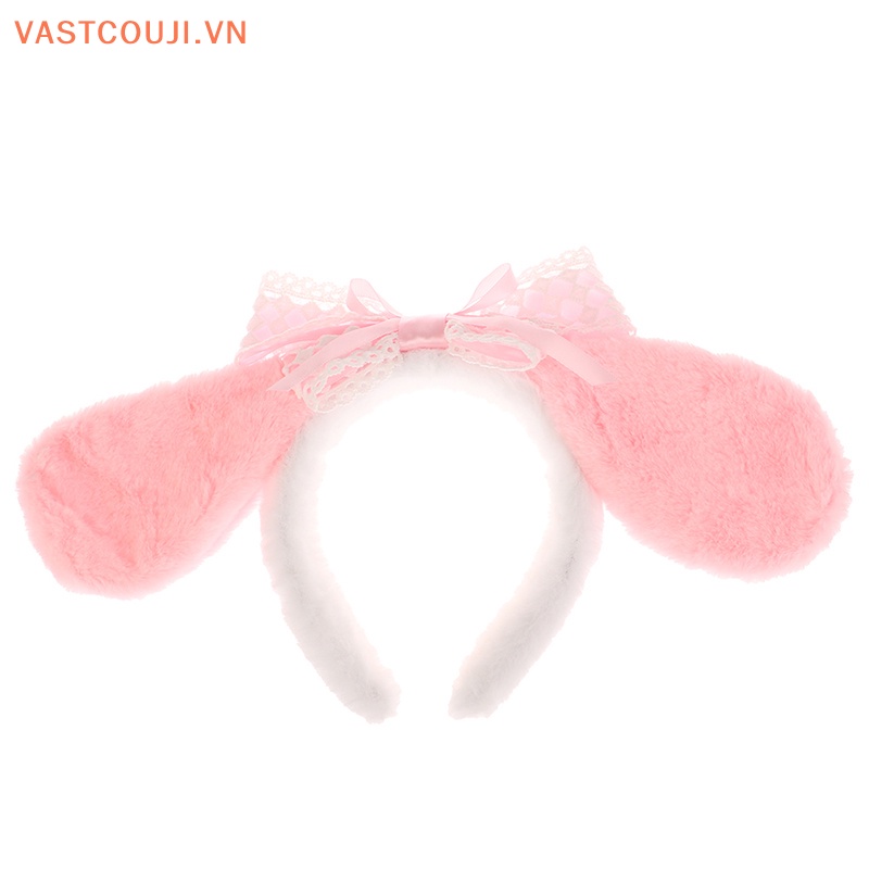 Băng Đô Cài Tóc Hình Tai Cún Hoạt Hình Bằng Vải Lông Nhung Dễ Thương Xinh Xắn