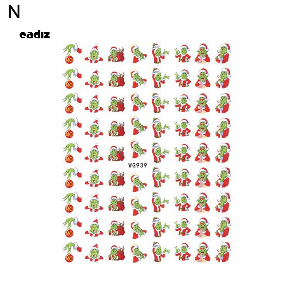 Miếng Dán Trang Trí Móng Tay Chủ Đề Giáng Sinh Dễ Dàng Bắt Mắt