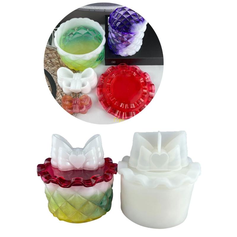 Khuôn Silicone Làm Hộp Đựng Trang Sức Hình Nơ Xinh Xắn