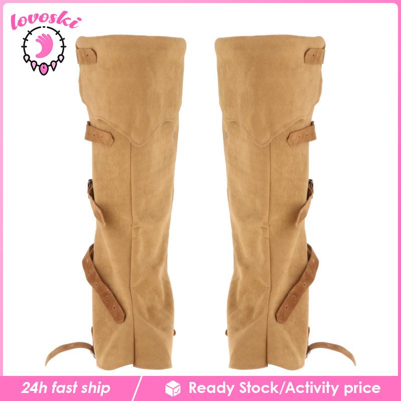 Ốp Bọc Giày Bốt Da PU Hóa Trang Cướp Biển Steampunk