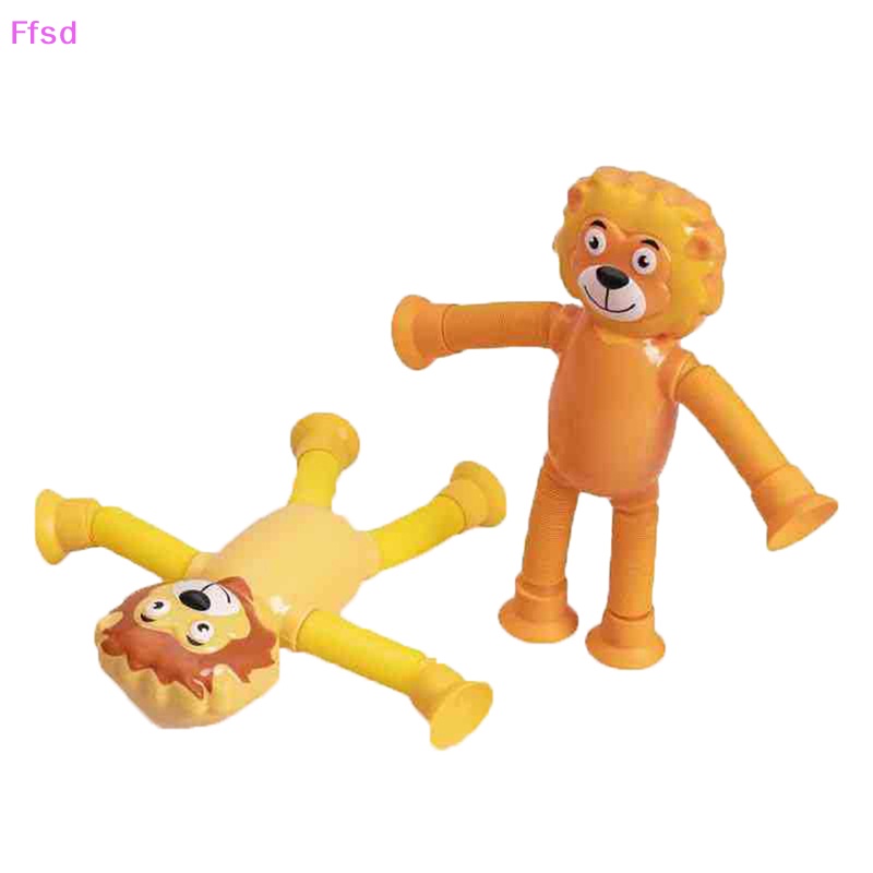 {Ffsd} Đồ Chơi Giáo Dục Giảm Căng Thẳng Hình Sư Tử / Khỉ Có Giác Hút Thu Gọn