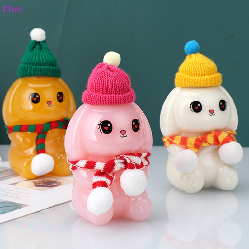 {Ffsd} Bình Nước Uống Trà Sữa Dùng Một Lần Hình Thỏ Hoạt Hình Dễ Thương