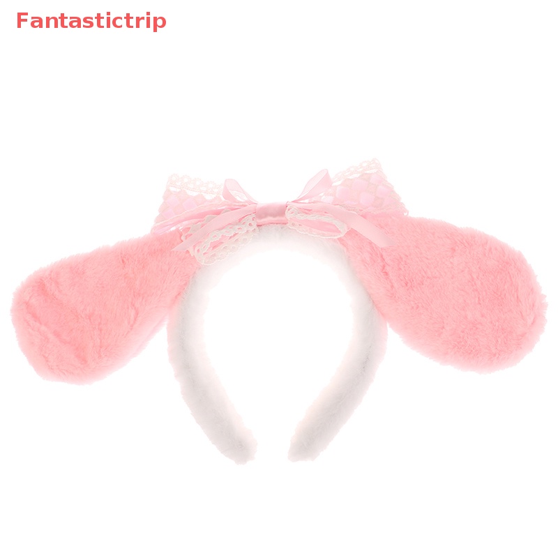 Băng Đô Cài Tóc Hình Tai Cún Hoạt Hình Bằng Lông Nhung Dễ Thương Xinh Xắn