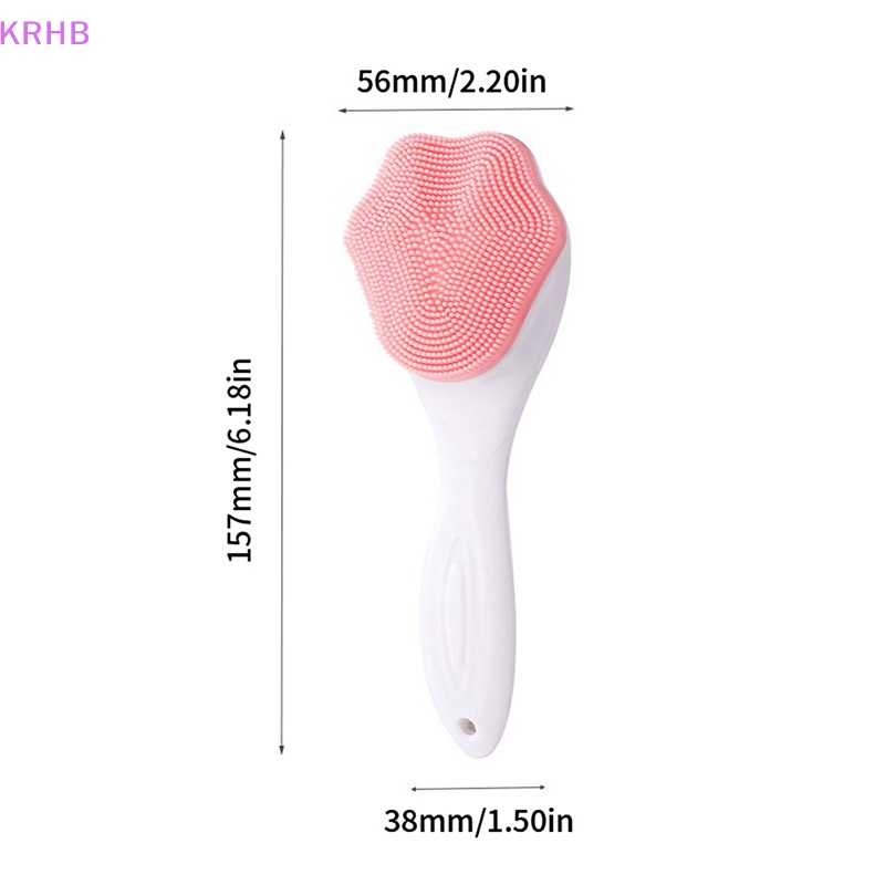 Cọ Rửa Mặt Bằng Silicon Tay Cầm Hình Chân Mèo / Gấu Dễ Thương Mới