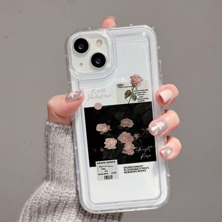 Ốp Điện Thoại TPU Mềm Trong Suốt In Hình Hoa Hồng Cho iPhone 7 8 X XR 11 12 13 14 Pro Max Plus