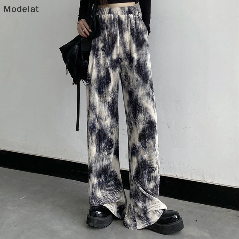 Mfc Quần ống rộng In Họa Tiết Phong Cách Harajuku Đường Phố Vintage Dành Cho Nữ