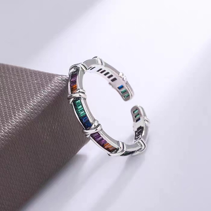 Nhẫn Đính Đá zircon Cao Cấp Sang Trọng Thời Trang Có Thể Điều Chỉnh Cho Nữ