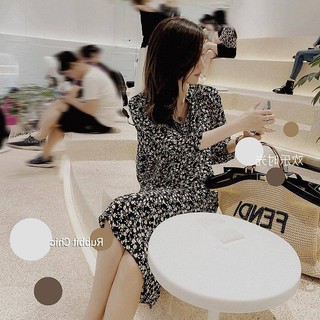 Đầm Hoa Tay Dài Nhấn Eo Plus Size