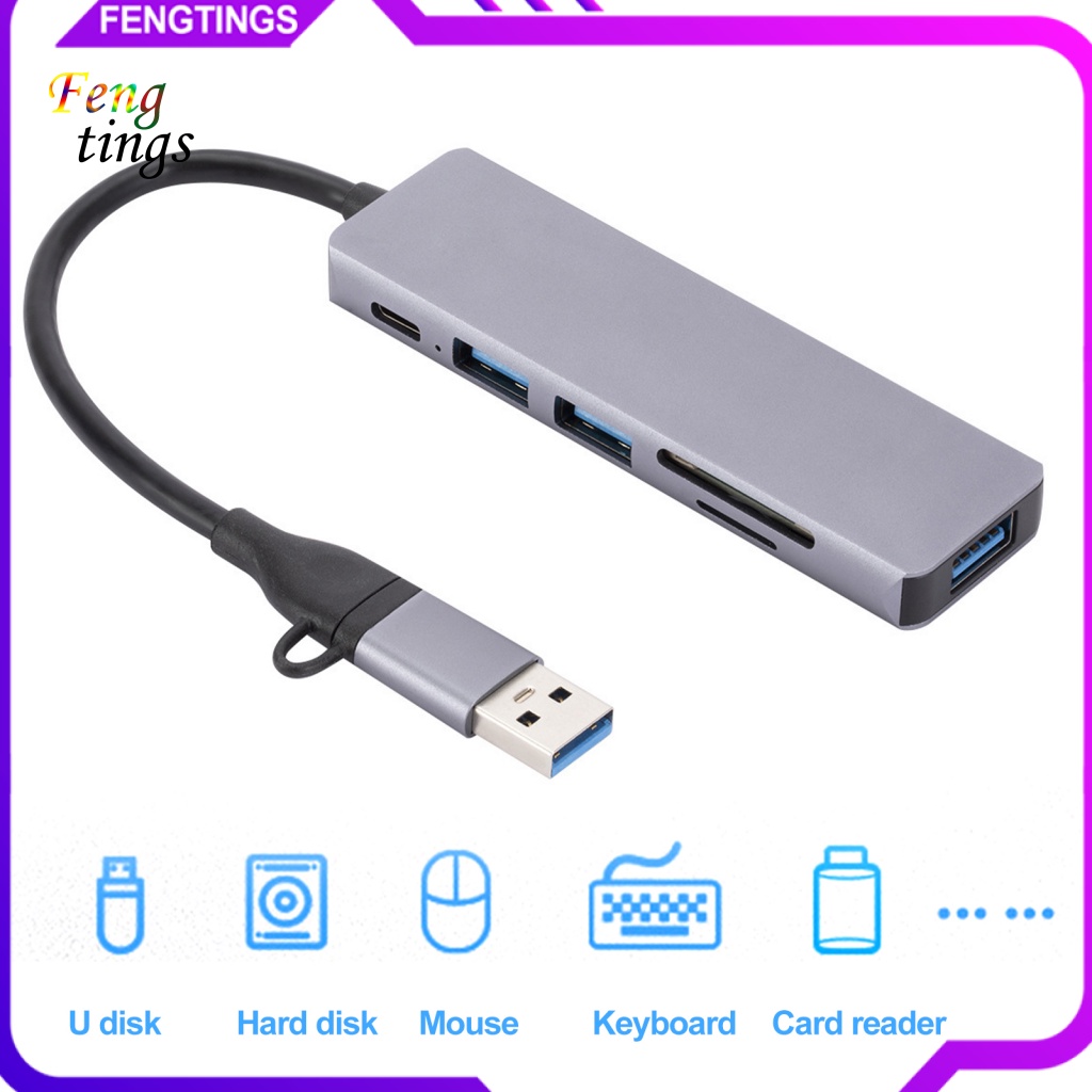 Bộ Chuyển Đổi USB C 6 Trong 1 Độ Ổn Định Cao Cho Máy Tính