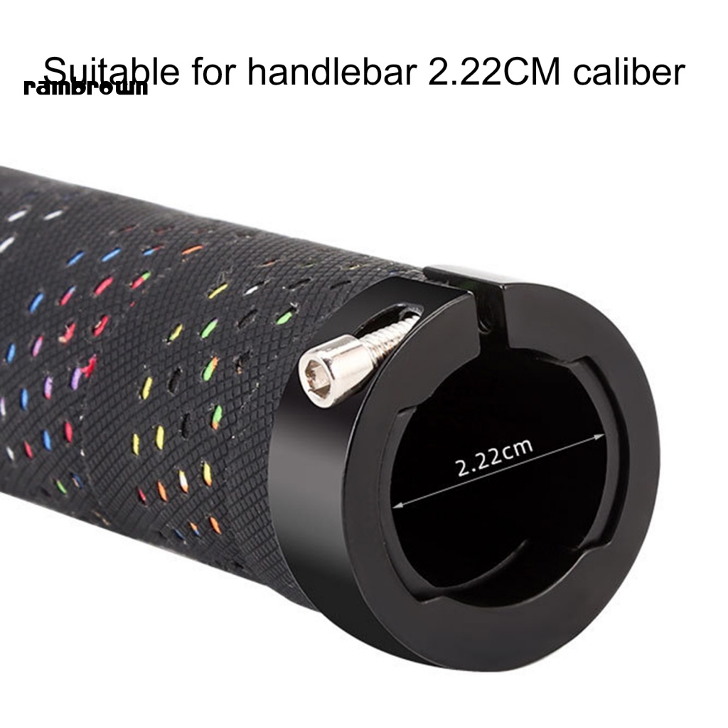 1 Bộ Vỏ Bọc Tay Lái Xe Đạp Giả Da Chống Trượt Có Lỗ Thoáng Khí