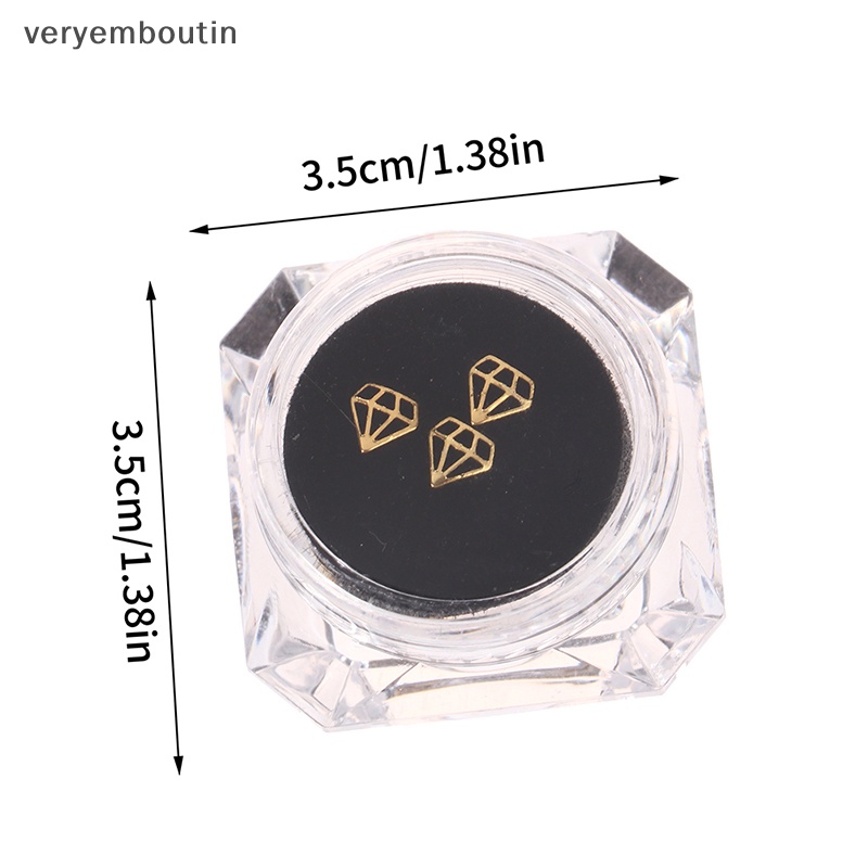 Hộp 3 Chiếc Răng Mạ Vàng 18K Hình Trái Tim Đính Đá Pha Lê