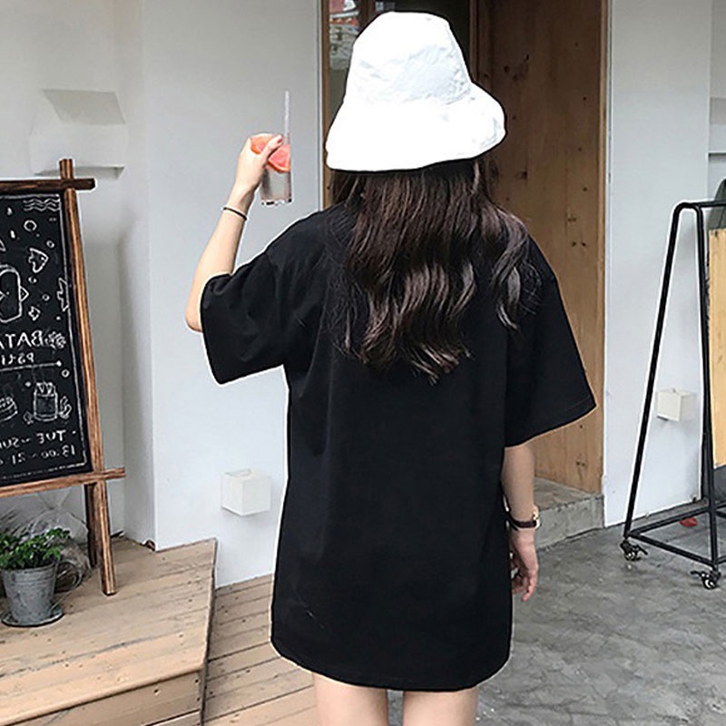 Áo Thun Ngắn Tay Dáng Rộng In Họa Tiết Thời Trang Mùa Hè Hàn Quốc 2023