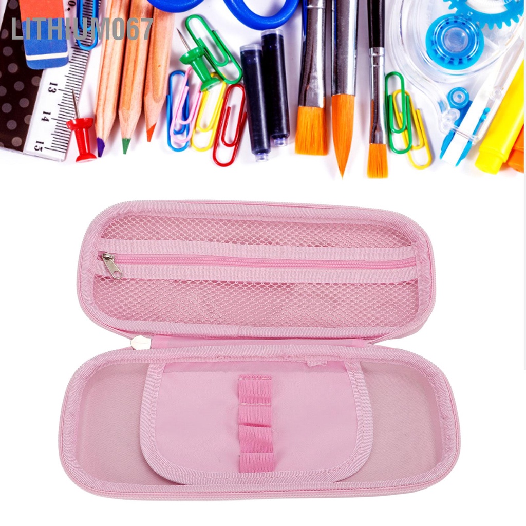 Lithium067 Hộp Đựng Bút Chì Đa Năng Màu Hồng Hoạt Hình Công Suất Lớn Túi Văn Phòng Phẩm Sinh Viên