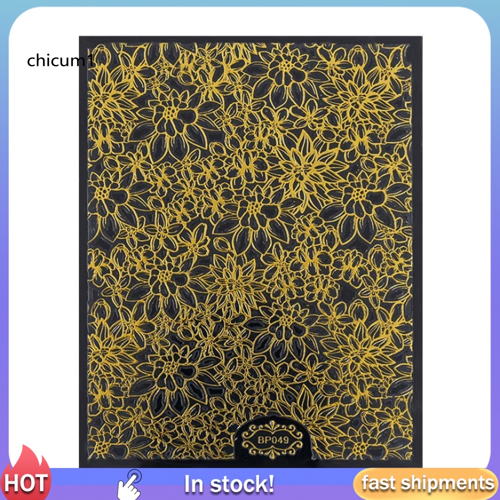 Miếng Dán Trang Trí Móng Tay 3D Hình Hoa Xinh Xắn